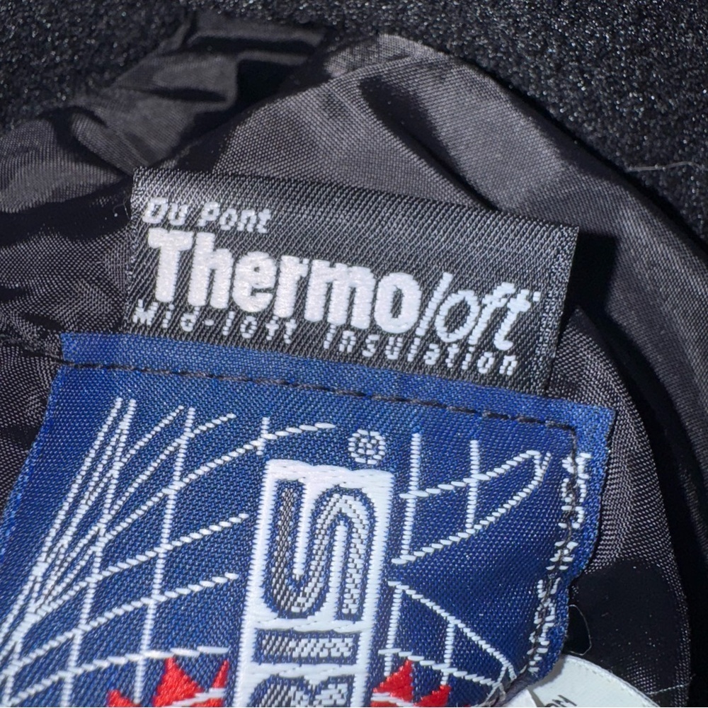 Vintage Polaris Men’s Large Snowmobile Jacket Teal Black White Nylon USA - Picture 6 of 15